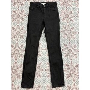 HM Womens Black Skinny Jeans High Rise Slim Fit Denim Pants Size 4 EUR 36